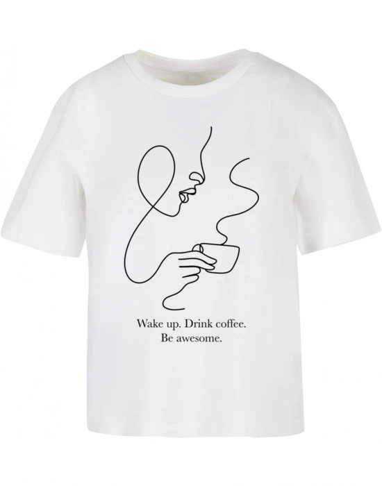 Тениска Drink Coffee Be Awesome Tee white XXL