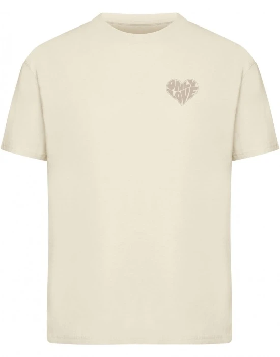 Тениска Only Love Heart Tee sand XXL