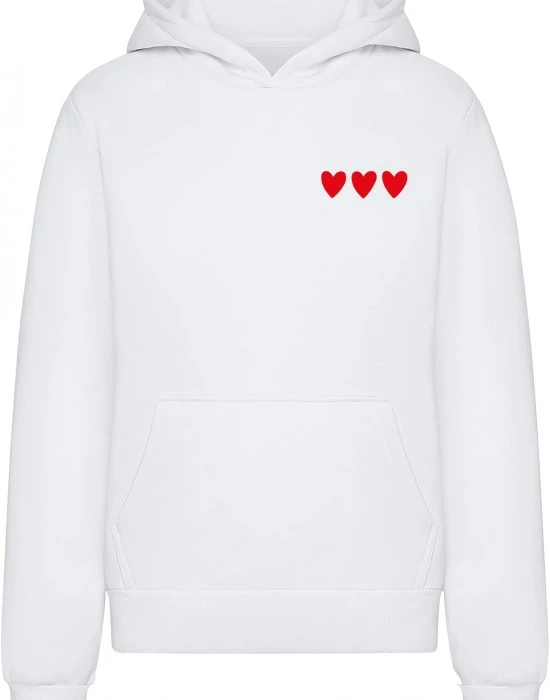 Суичър Amour Toujours Heart Ladies Fluffy Hoody white XXL