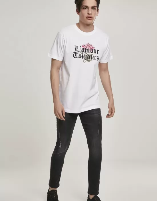Мъжка бяла тениска Mister Tee L'Amour Toujous, Тениски - Hoodstyle.bg