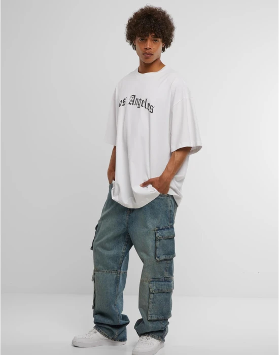 Тениска Los Angeles Wording New Huge Tee white XL