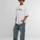 Тениска Los Angeles Wording New Huge Tee white XL