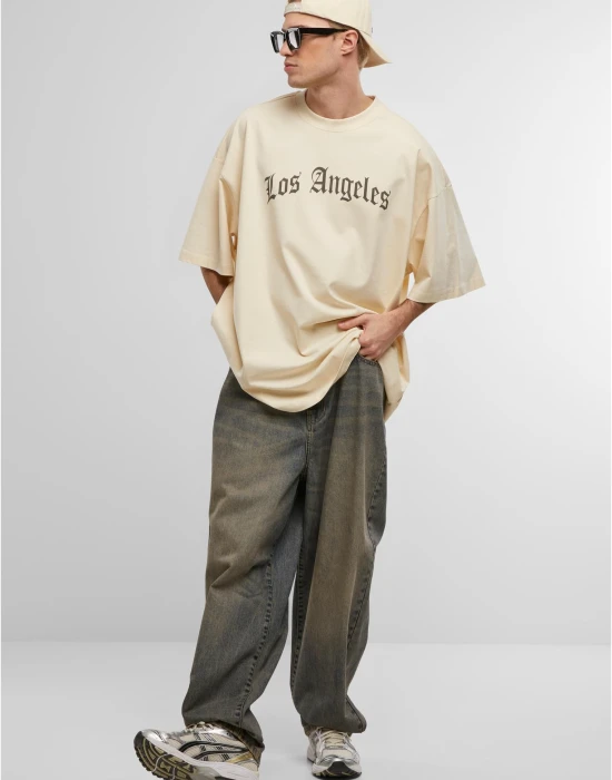 Тениска Los Angeles Wording New Huge Tee whitesand XXL