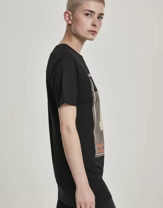 Дамска тениска Mister Tee Distant Planet в черен цвят, Тениски - Hoodstyle.bg