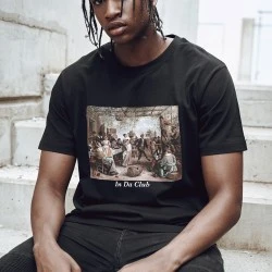 Мъжка черна тениска Mister Tee Club 