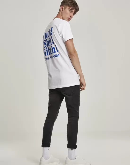 Мъжка тениска Mister Tee Mobamba в бял цвят, Тениски - Hoodstyle.bg