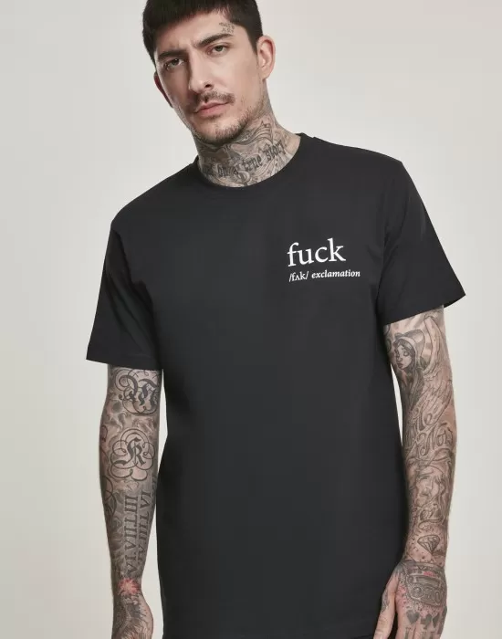 Мъжка тениска Mister Tee FCK в черен цвят, Тениски - Hoodstyle.bg