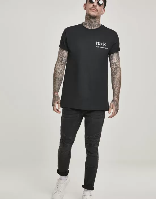 Мъжка тениска Mister Tee FCK в черен цвят, Тениски - Hoodstyle.bg