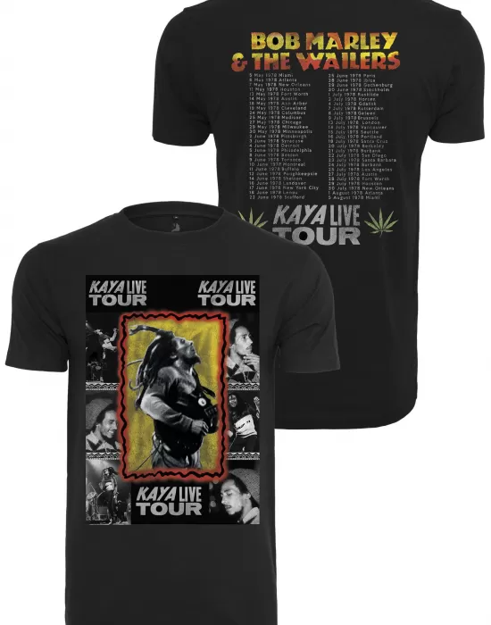 Мъжка черна тениска Mister Tee Bob Marley Kaya Live Tour, Тениски - Hoodstyle.bg