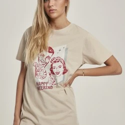 Тениска Ladies Happy Weekend Tee sand XS