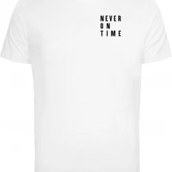 Тениска Never On Time Tee white XXL