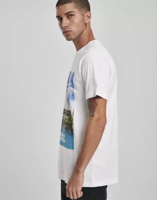 Мъжка бяла тениска Mister Tee Mi Casa No Es Tu Casa, Тениски - Hoodstyle.bg