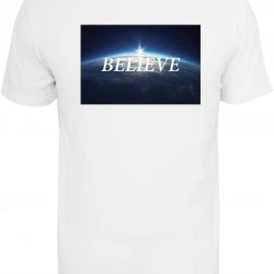 Мъжка бяла тениска Believe
