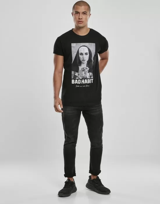 Мъжка тениска в черен цвят Mister Tee Bad Habit, Тениски - Hoodstyle.bg