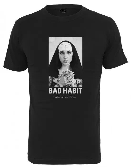 Мъжка тениска в черен цвят Mister Tee Bad Habit, Тениски - Hoodstyle.bg