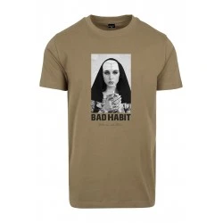 Мъжка тениска в цвят маслина Mister Tee Bad Habit