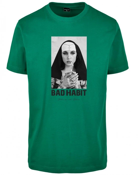 Мъжка тениска в зелен цвят Mister Tee Bad Habit, Тениски - Hoodstyle.bg