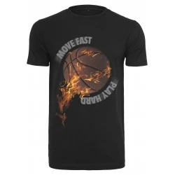 Мъжка тениска Mister Tee Burning BBall в черен цвят