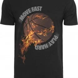 Мъжка тениска Mister Tee Burning BBall в черен цвят