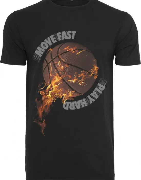 Мъжка тениска Mister Tee Burning BBall в черен цвят, Тениски - Hoodstyle.bg