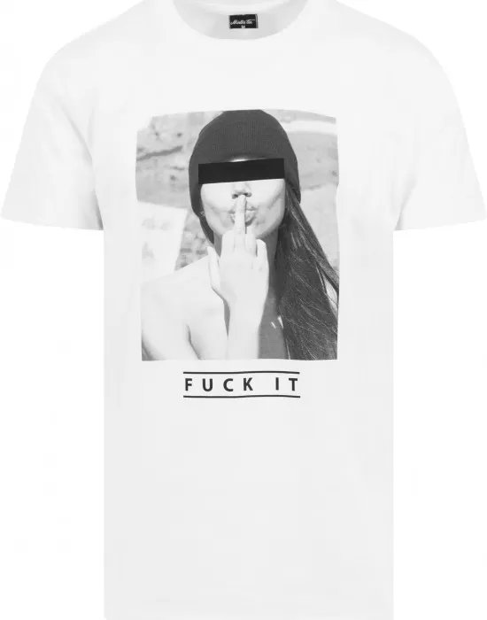 Бяла мъжка тениска Mister Tee F-CKIT, Тениски - Hoodstyle.bg
