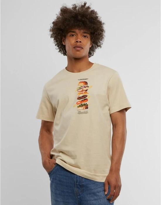 Тениска A Burger Tee sand XXL