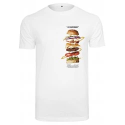 Мъжка тениска Mister Tee A Burger в бяло