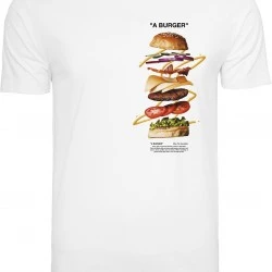 Мъжка тениска Mister Tee A Burger в бяло