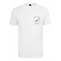 Мъжка тениска Mister Tee Make Love в бяло