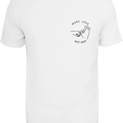 Мъжка тениска Mister Tee Make Love в бяло