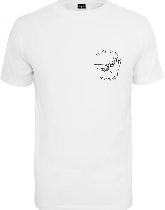 Мъжка тениска Mister Tee Make Love в бяло, Тениски - Hoodstyle.bg