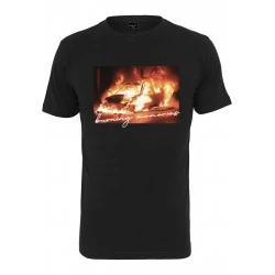 Мъжка тениска Mister Tee Burning Car в черно