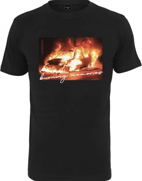 Мъжка тениска Mister Tee Burning Car в черно, Тениски - Hoodstyle.bg