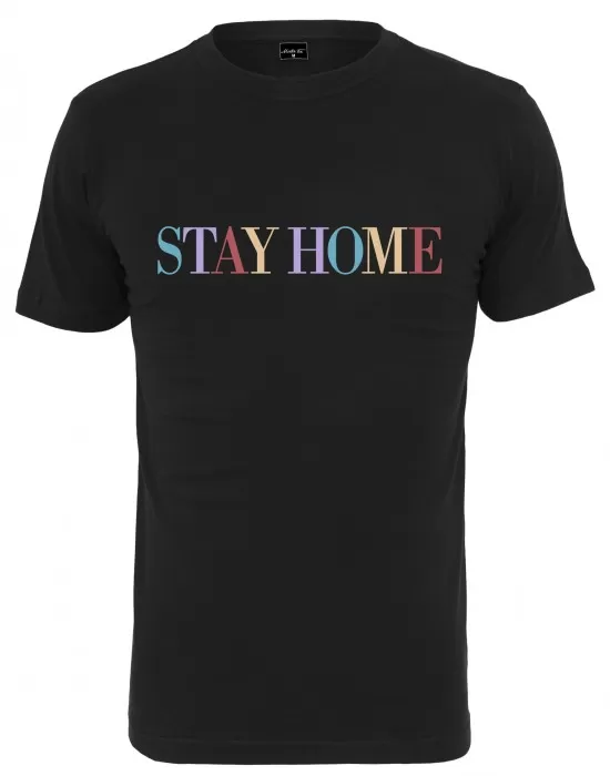 Тениска Mister Tee Stay Home в черен цвят, Тениски - Hoodstyle.bg