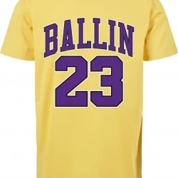 Мъжка тениска в жълто Мister Tee Ballin 23
