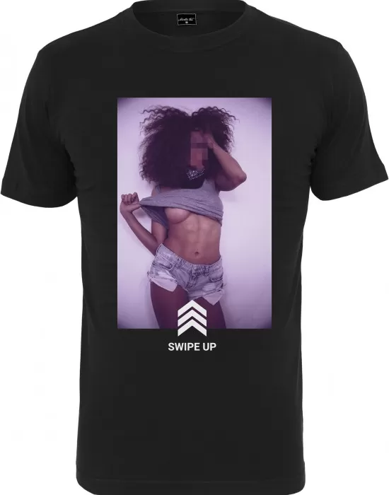 Мъжка тениска в черен цвят Mister Tee Swipe Up Tee black, Тениски - Hoodstyle.bg