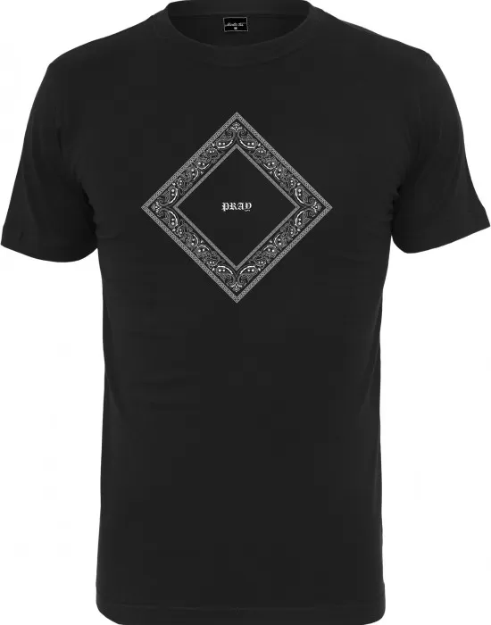 Мъжка тениска в черно Mister Tee Bandana Shape Pray, Тениски - Hoodstyle.bg
