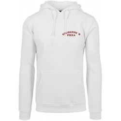 Мъжки суичър в бяло Mister Tee Giuseppe's Pizzeria Hoody
