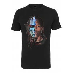 Мъжка тениска в черно Мister Tee Half Face 