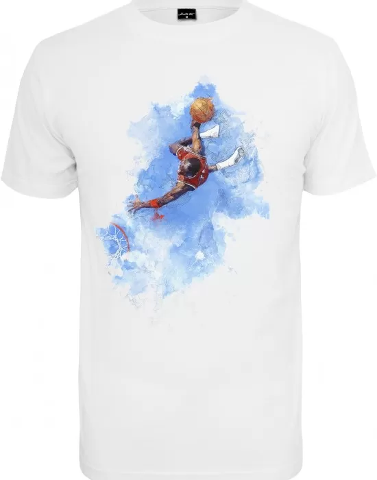 Мъжка тениска в бял цвят Mister Tee Basketball Clouds Tee white, Тениски - Hoodstyle.bg