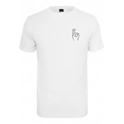 Мъжка тениска в бяло Mister Tee Easy Sign 
