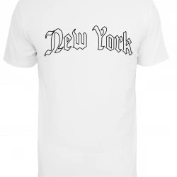 Мъжка тениска в бял цвят Mister Tee New York Wording Tee white 