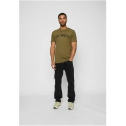 Тениска Los Angeles Wording Tee olive XXL
