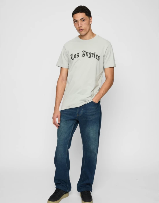 Тениска Los Angeles Wording Tee lightasphalt XXL