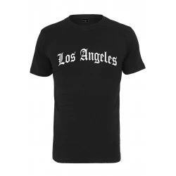 Мъжка тениска в черен цвят Mister Tee Los Angeles Wording Tee black 