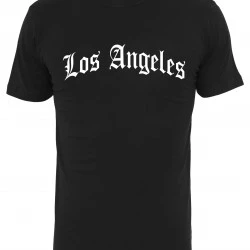Мъжка тениска в черен цвят Mister Tee Los Angeles Wording Tee black 