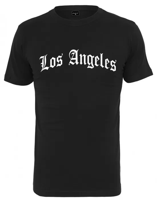 Мъжка тениска в черен цвят Mister Tee Los Angeles Wording Tee black, Тениски - Hoodstyle.bg