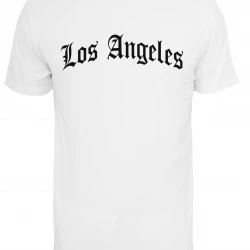 Мъжка тениска в бял цвят Mister Tee Los Angeles Wording Tee white 