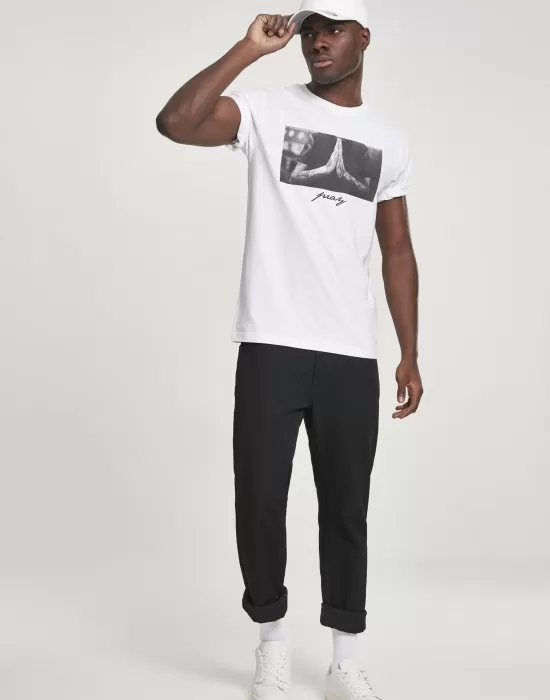 Mъжка тениска Mister Tee Pray white, Тениски - Hoodstyle.bg