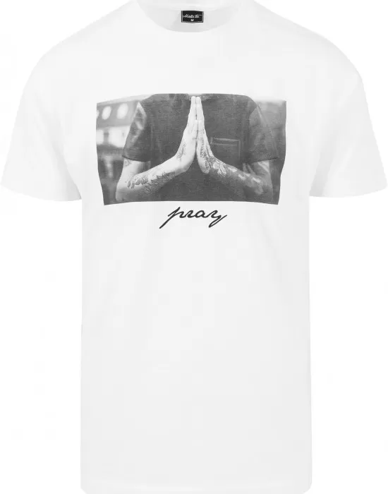 Mъжка тениска Mister Tee Pray white, Тениски - Hoodstyle.bg